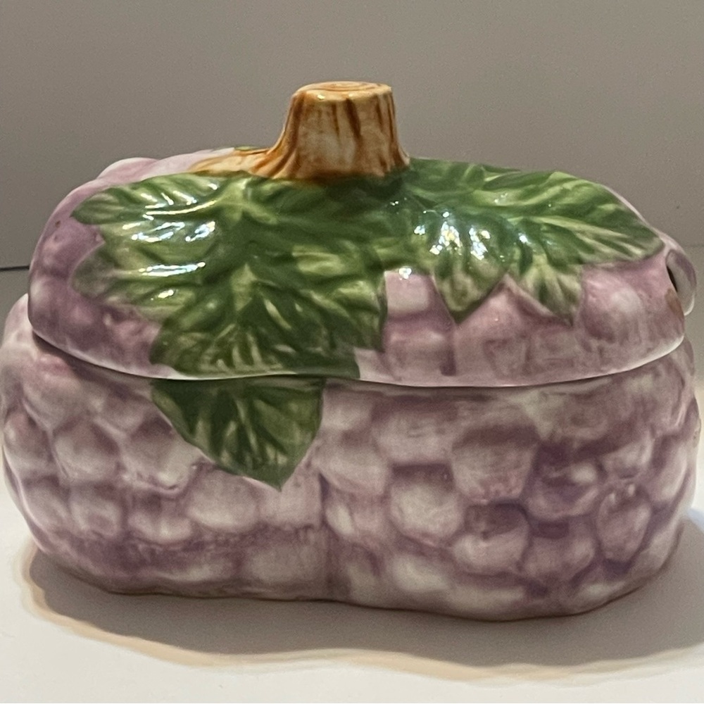 Grape Sugar Dish With Spoon